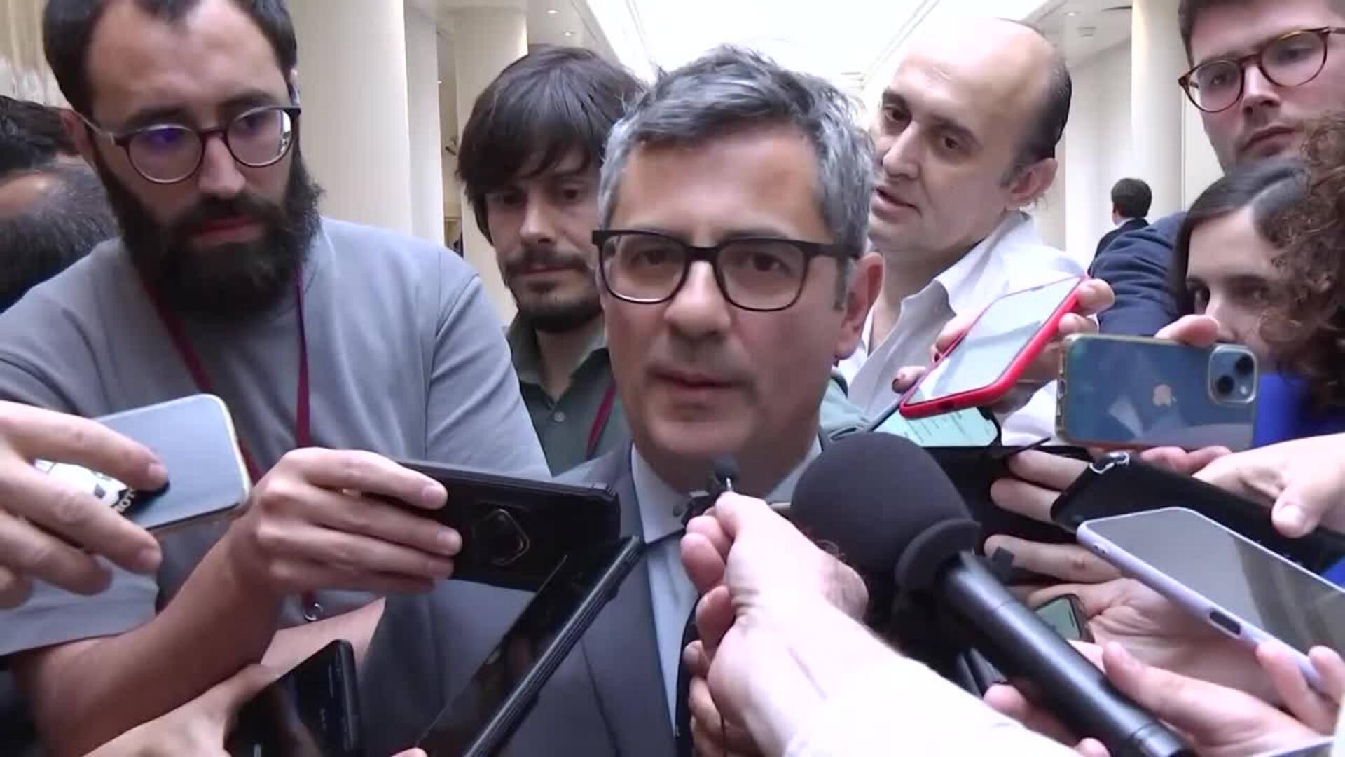 Bolaños ve preocupante la imputación del delegado del Gobierno