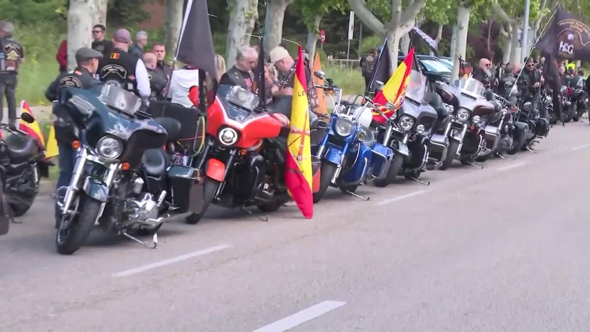 Moteros arrancan el desfile de la concentración Harley-Davidson KM0 en Madrid