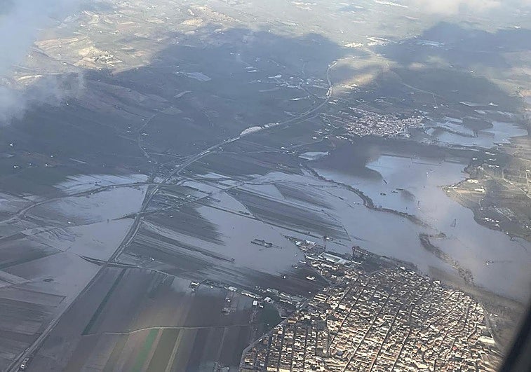 Las impresionantes imágenes de las inundaciones en el Poniente granadino desde un avión