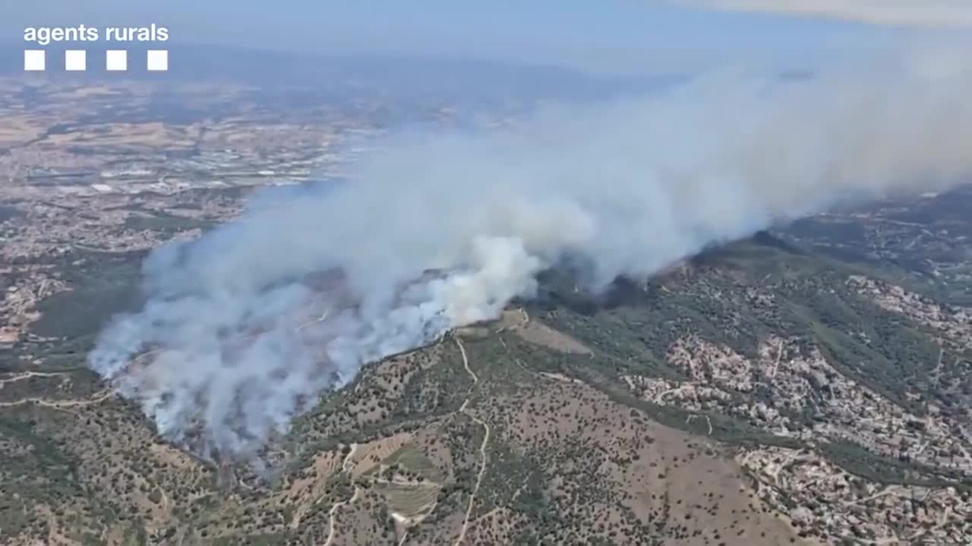 Estabilizado el incendio de Tiana y bomberos actúan en flanco derecho en el de Tamarite