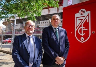 Los representantes de los accionistas minoritarios, Jos&eacute; Guerrero y Mariano de Damas, antes de la &uacute;ltima junta general extraordinaria.