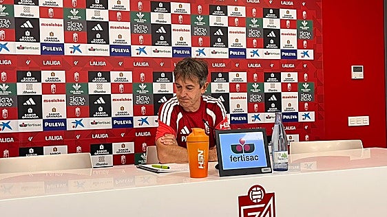 Pacheta, durante su rueda de prensa.
