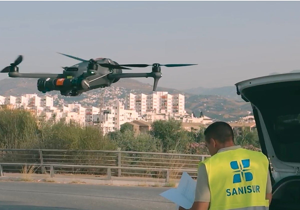 El dron que se ha utilizado para vigilar las zonas de difícil acceso.