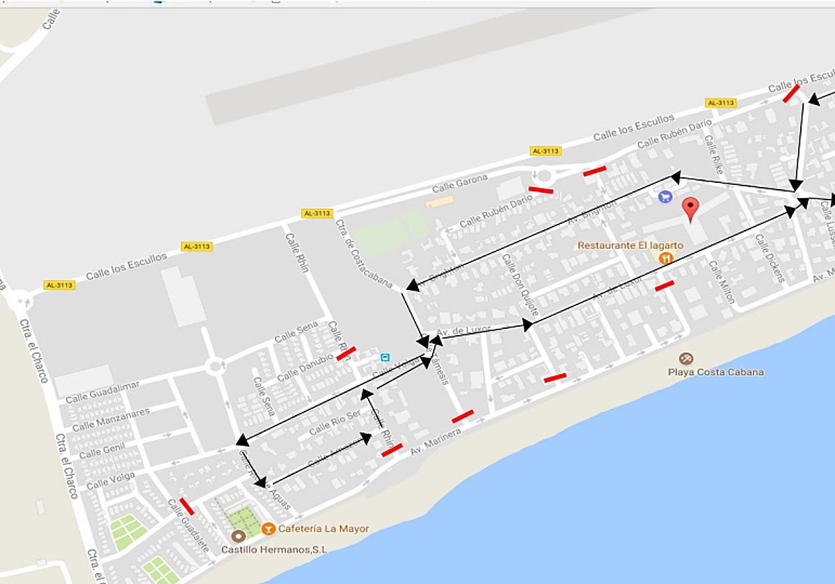 Cortes de tráfico en dos barrios de Almería a lo largo de este sábado