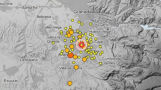 Tres nuevos terremotos, dos de ellos sentidos en varias localidades, en la tarde del sábado en Granada