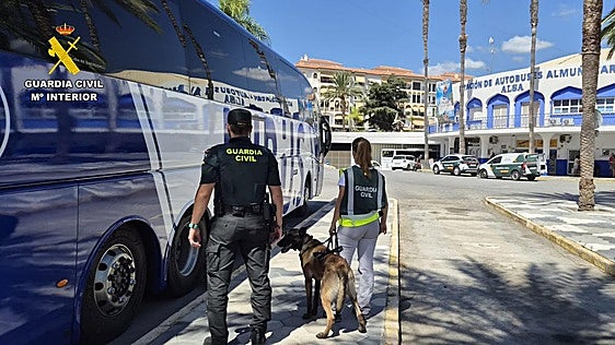 La Guardia Civil detiene a una mujer con más de 600 gramos de hachís en un autobús en Almuñécar