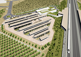 Imagen virtual de la nueva estación del AVE en Vera, ya adjudicada.