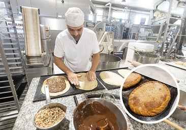 Preparación de la torta de la Virgen en Casa Ysla.