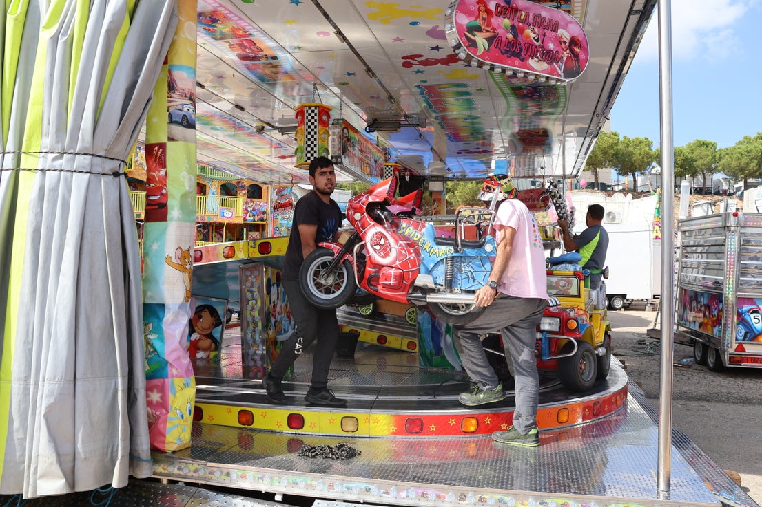 El montaje de la Feria de Jaén, en imágenes