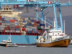El buque Odyssey a su llegada al puerto de Algeciras. /EFE