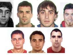 Fotografías de los presuntos etarras detenidos este sábado en una operación conjunta de la Policía Nacional y la Gendarmería. / Efe