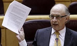 Montoro, durante una intervención en el Senado. / Efe