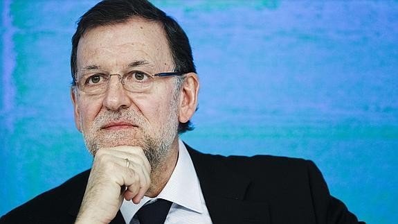 Mariano Rajoy , durante la reunión hoy del Comité Ejecutivo Nacional del partido.