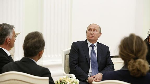 Vladímir Putin, durante su reunión con el presidente de turno de la OSCE. 