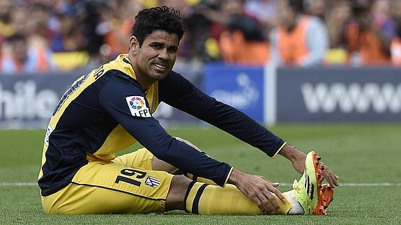 Diego Costa, lesionado ante el Barcelona. 