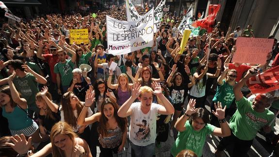 Manifestación contra la ley Wert. 