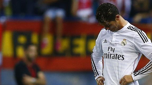 Cristiano, durante un partido de Liga. 