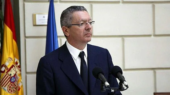 El ministro de Justicia, Alberto Ruiz-Gallardón. 