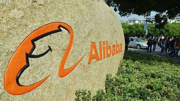 Entrada a la sede de Alibaba en Hangzhou, China.