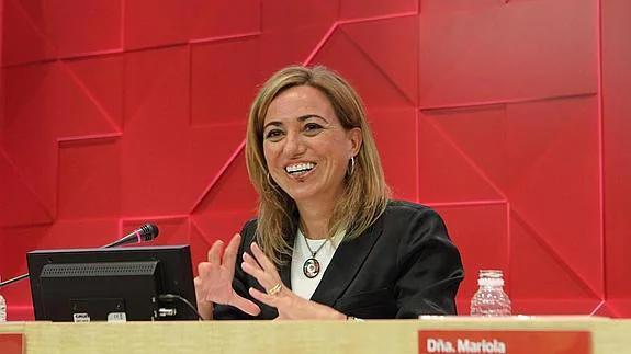 Carme Chacón, secretaria de Relaciones Internacionales del PSOE. 