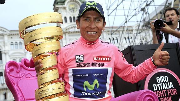 Nairo Quintana, actual ganador del Giro. 