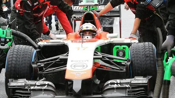 Jules Bianchi en un gran premio de la temporada pasada. 