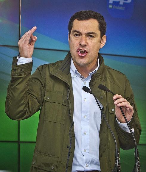 El líder del PP andaluz y candidato a la Presidencia de la Junta, Juanma Moreno. 