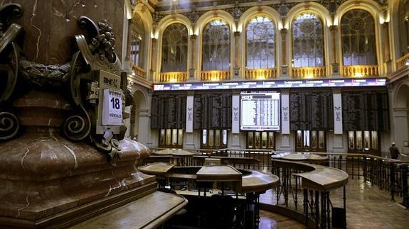 Interior de la bolsa madrileña 