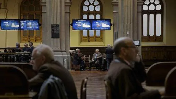 Interior de la Bolsa de Madrid 