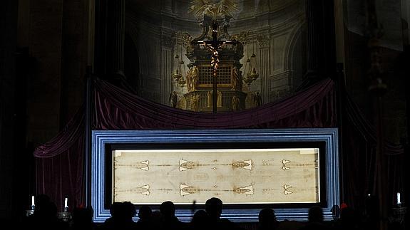 El Santo Sudario, en la catedral de Turín.