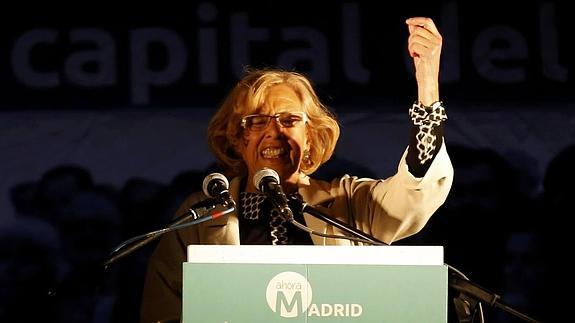 Manuela Carmena, ayer en Madrid.