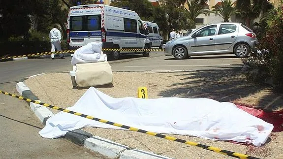 Una de las víctimas del ataque terrorista en los hoteles de Susa en Túnez.