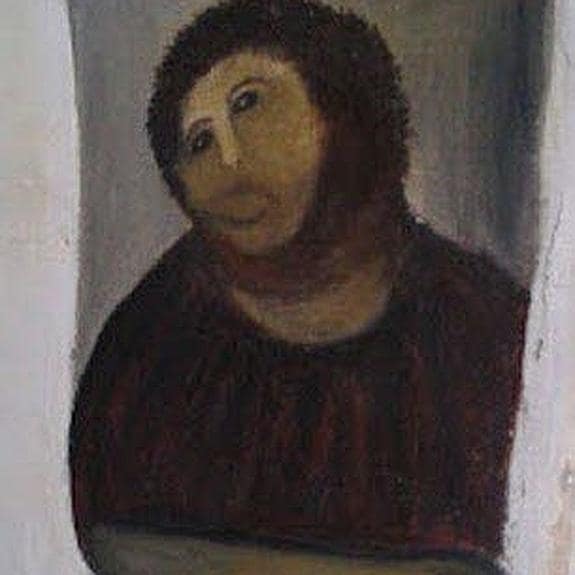 La pintura del Ecce Homo del Santuario de la Misericordia de Borja. 