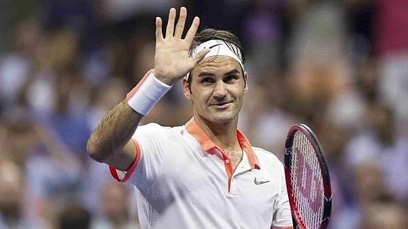 Roger Federer, tras su triunfo. 