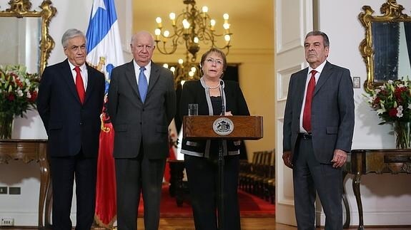 Bachelet, durante una comparecencia este míercoles. 