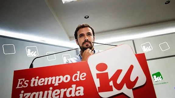 El candidato de IU al Gobierno, Alberto Garzón.