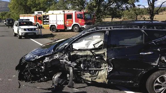 Un accidente de tráfico en Madrid.