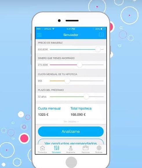 La app ofrece también asesoría financiera.