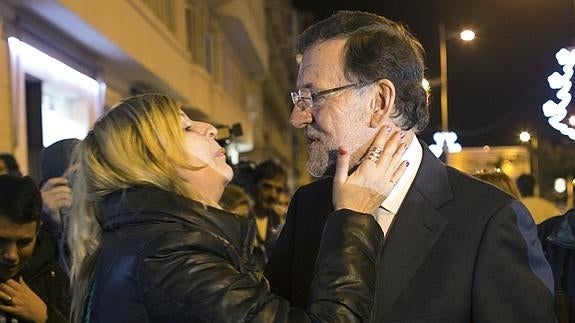 Rajoy, ayer, en Santander.