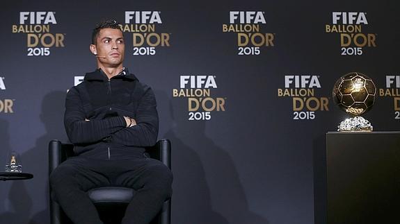 Cristiano Ronaldo, durante la rueda de prensa. 