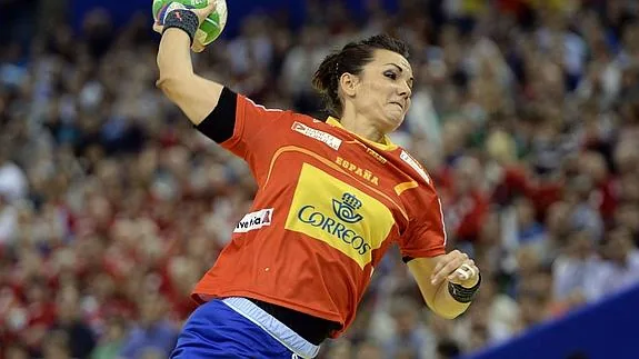 Bea Fernández, con la selección española. 