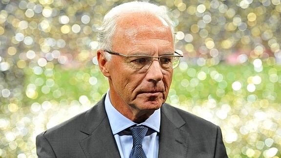 Beckenbauer, tras un partido del Bayern. 