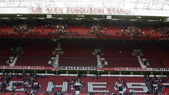 Old Trafford, durante el encuentro del domingo. 