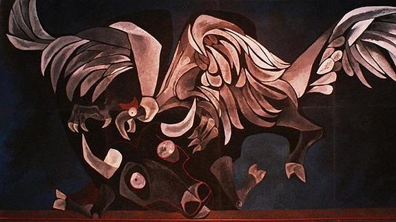 'Toro y cóndor', del artista ecuatoriano Oswaldo Guayasamín.