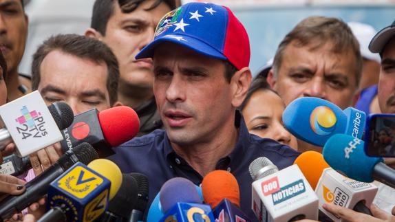 El líder oporsitor venezolano Henrique Capriles.