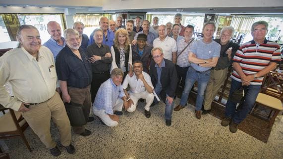 Algunos de los integrantes de la asociación ‘Pioneros Madrileños del Pop’ que se reunieron el pasado mes de junio en Madrid.