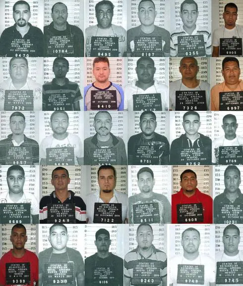 Algunos presos fugados de cárceles de México.