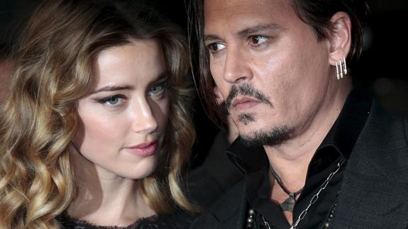 Johnny Depp y su exmujer Amber Heard en 2015.