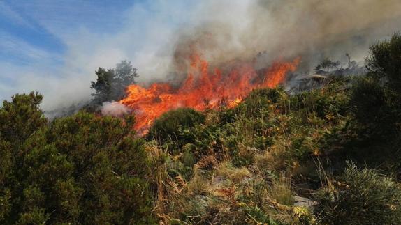 Incendio en el Valle del Jerte, Cáceres.