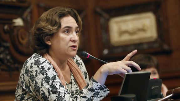 Ada Colau en el ayuntamiento de Barcelona
